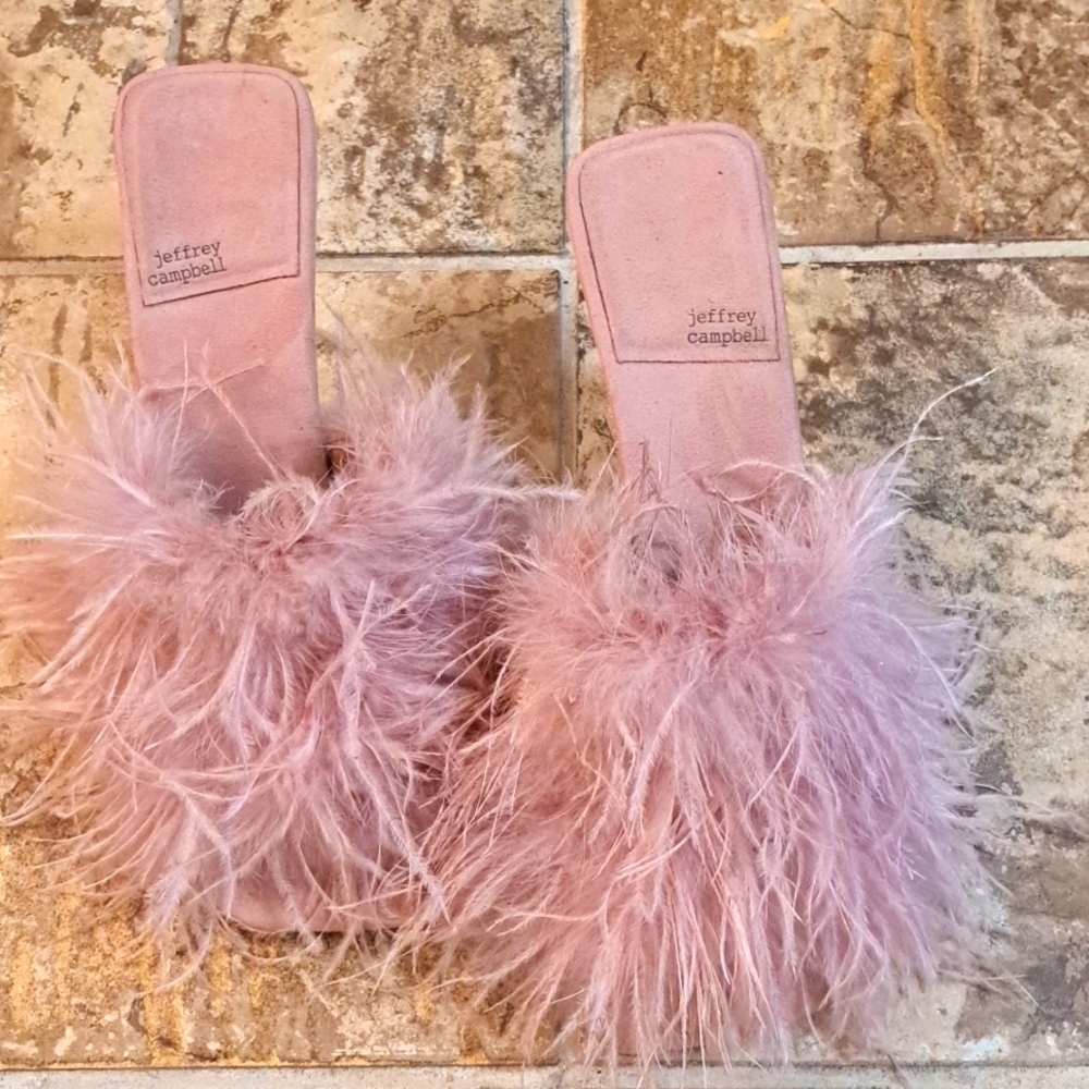 Mauve Feather Heels.